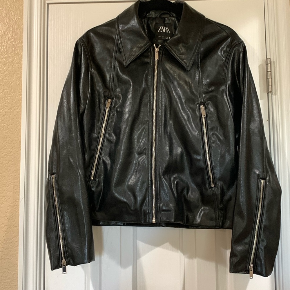 Zara faux leather jacket